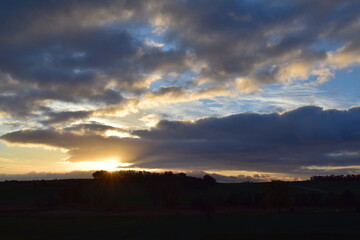 Wall Mural - winter sunrise sky