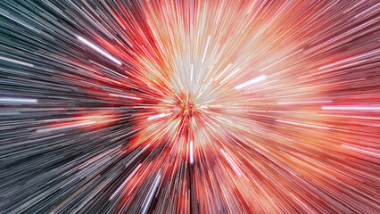 Poster - Abstract flight in space hyper jump  illustration 