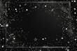 © SKIMP Art - an empty frame with silver stars on black background Generative AI