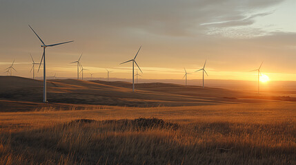 wind turbine in the field