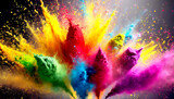Fototapeta  - Holi Colour Festival, Farben Explosion 