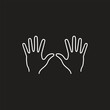 © Stud - Human palm hand vector silhouette