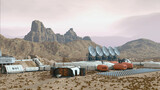 Fototapeta  - Mars Colony Base Camp