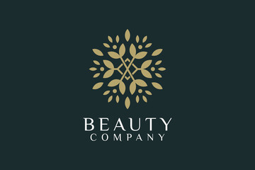 Wall Mural - Beauty logo design with nature modern style Part 1