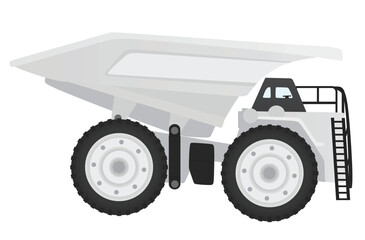 Wall Mural - White dump truck. vector illustration