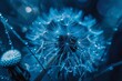dandelion flower in blue hue Generative AI