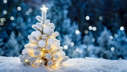 Sticker - beautiful white christmas tree background