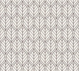 Wall Mural - damask organic leaves seamless pattern. vector retro style background print. decorative flower textu