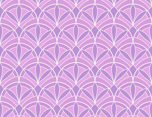 Sticker - Elegant Damask Floral Vector Seamless Pattern. Decorative Flower Illustration. Abstract Art Deco Background.