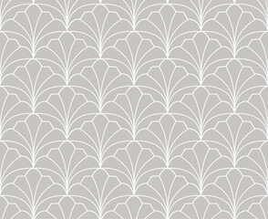 Wall Mural - Elegant art nouveau seamless pattern. Abstract minimalist background. Geometric art deco texture.