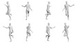 © Mihai Zaharia - Athletic Young Man Running, multiple views (side, front, back), 360 degrees rotation.
