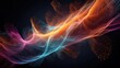 Technology particle abstract background with vibrant colors and dynamic motion