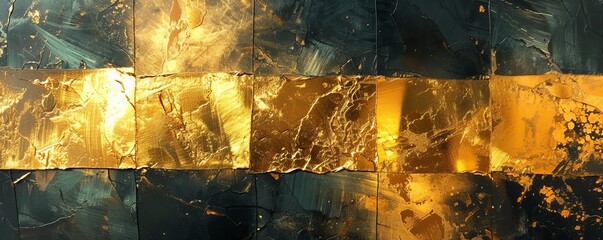 Wall Mural - gold foil background.