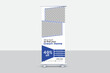 Creative and attractive roll up banner template, vector design.