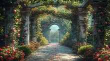 Romantic Escapade In A Lush Garden, Ideal For Love-themed Advertising