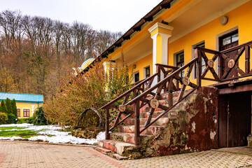 Wall Mural - Hincu Monastery in the Republic of Moldova. Background with selective focus and copy space