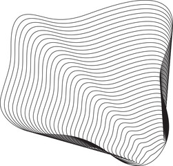 Liquid shape made of lines blend effect. Technology concept