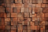 Fototapeta Dinusie - a wall of wood blocks