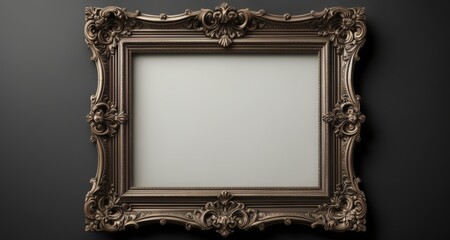 Sticker -  Elegant mirror with intricate frame, perfect for a classic interior