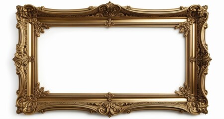 Wall Mural -  Elegant gold-framed mirror, perfect for a luxurious interior