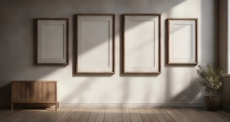 Poster -  Modern minimalist wall art in a contemporary living space