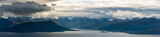 Fototapeta  - 222 Peaks Varden viewpoint  Molde Town, Norway Beautiful Panorama