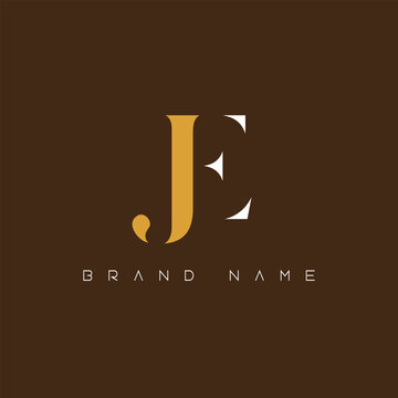 J & E logo. Initial JE logo