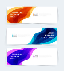 Wall Mural - Geometric banner design with Vector presentation template.