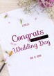 Celebrating love and union, this wedding day template with delicate florals evokes romance and joy
