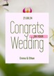 Celebrating love, a wedding congratulations card featuring a serene orchid backdrop
