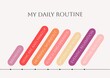 Organize your day, colorful routine chart