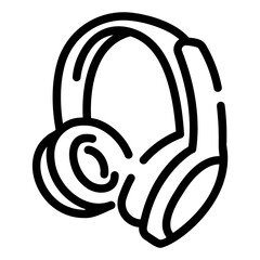 Canvas Print - headphones Line Icon