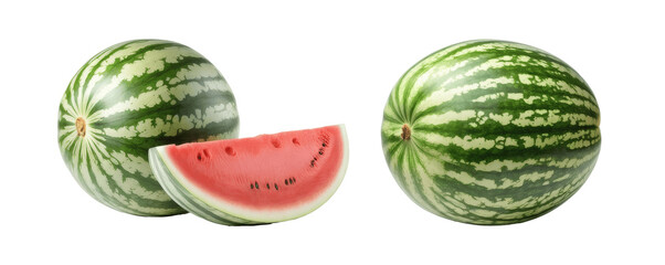 Wall Mural - watermelons isolated on transparent background