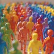© SC-7 - 'Figurines in Various Colors Alongside the Acronym DEIB, Representing Diversity, Equity, Inclusion, and Belonging'