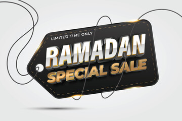 Wall Mural - Ramadan Special Sale 3D editable shine text effect style