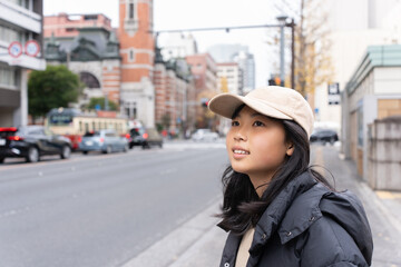 Wall Mural - 横浜旅行に来たアジア人の女性