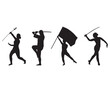 Color Guard Vector, Marching Band Silhouette, Male Color Guard, Marching Band SVG, Color Guard Vector, Color Guard Flags, Guard Rifle