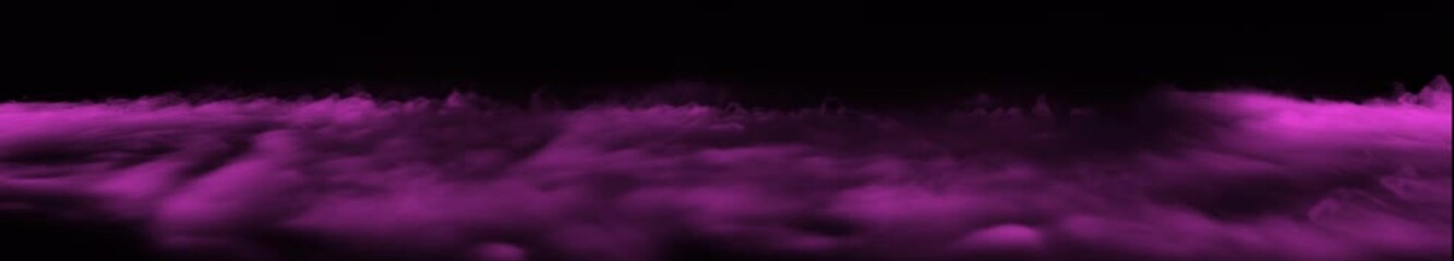 steam. Pink clouds. Pink smoke isolated on black background