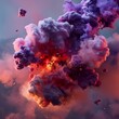 Dreamy colorful skies wallpaper, Soft Ethereal Dreamy Smoke Background with Copy Space. Colored clouds smoke Abstract background with clouds of smoke.