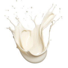 Wall Mural - Splash of milk isolated on transparent background Remove png, Clipping Path, pen tool