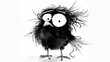 © Sascha - Frazzled Bird Cartoon: Ink Delight. Generative AI