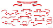 © coolvectormaker - Set of Indonesia Ribbon flag isolated on white. 3D Illustration