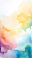 Wall Mural - watercolor background with clouds