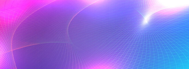 Wall Mural - abstract background with flowing particles wave pattern colorful gradient blue purple pink. digital 