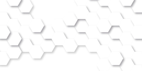 Abstract background with hexagon, modern abstract vector polygonal pattern. Futuristic abstract honeycomb technology white background. Luxury white hexagon pattern.