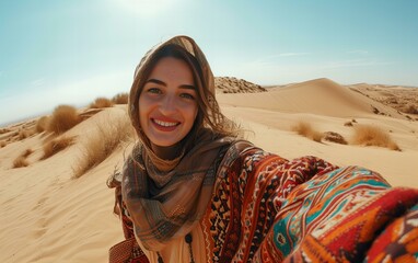 Sticker - woman in desert