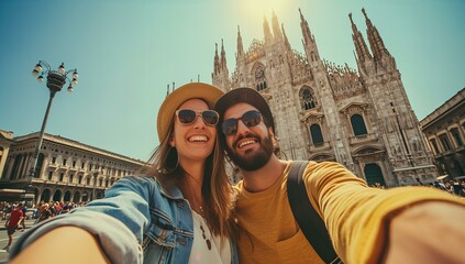 Canvas Print - couple on the street