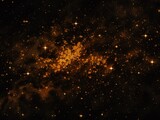 Fototapeta  - Black nebula background with stars and sand