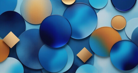 Wall Mural - blue and yellow balloons