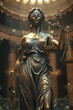 Statue of Lady Justice. Generative AI